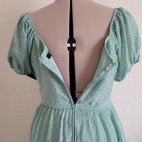 Soft Green Milkmaid Dress - Picture 6 of 7